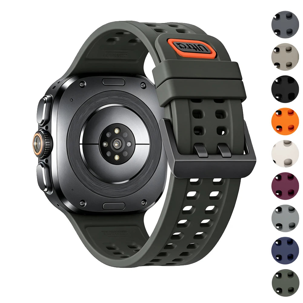 Marine Silicone Sport Band for Samsung Galaxy Watch Ultra 2 Ultra 47mm