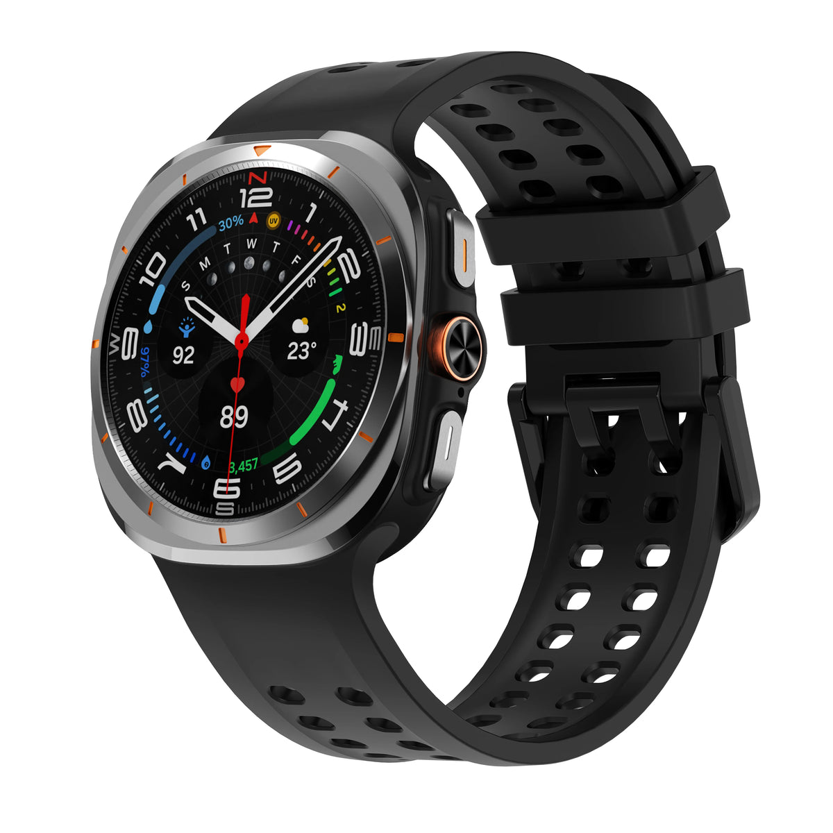 Marine Silicone Sport Band for Samsung Galaxy Watch Ultra 2 Ultra 47mm