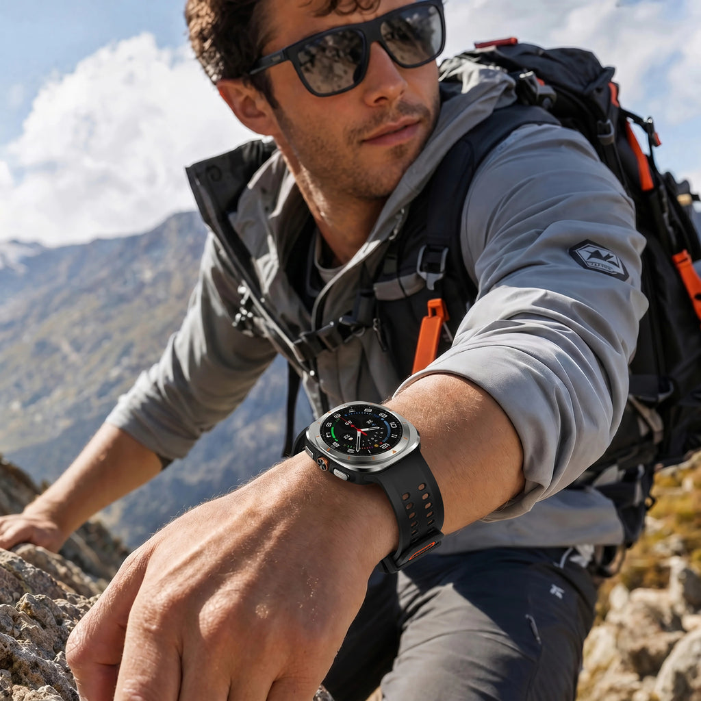 Marine Silicone Sport Band for Samsung Galaxy Watch Ultra 2 Ultra 47mm