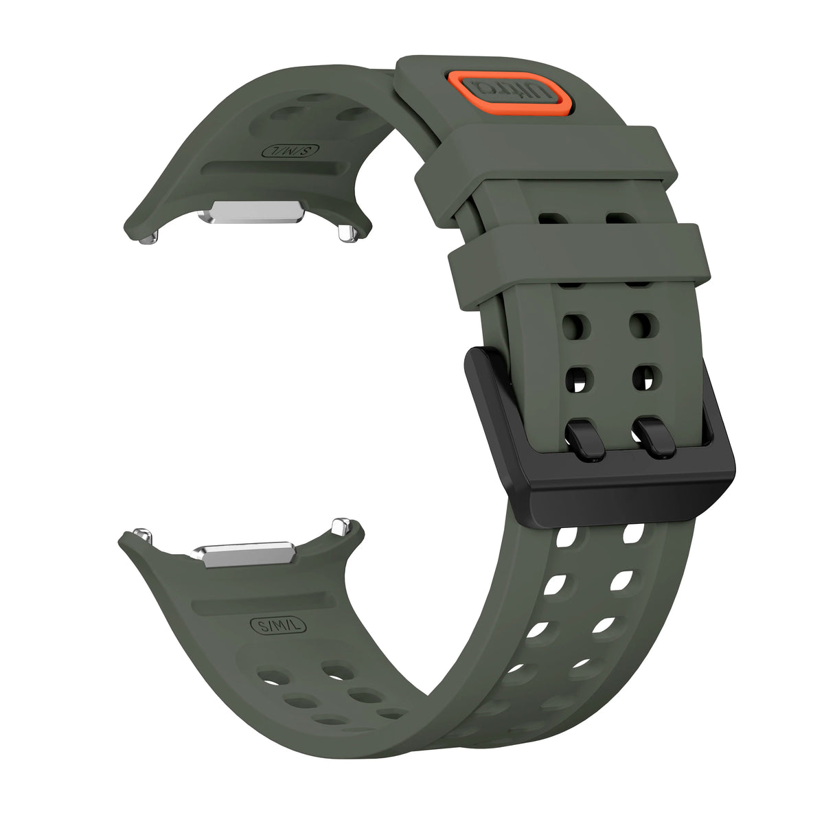 Marine Silicone Sport Band for Samsung Galaxy Watch Ultra 2 Ultra 47mm